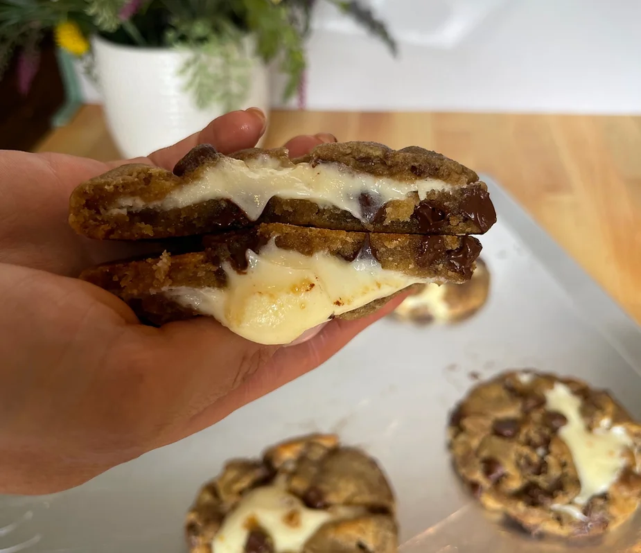 Cheesecake Stuffed Chocolate Chip Cookies