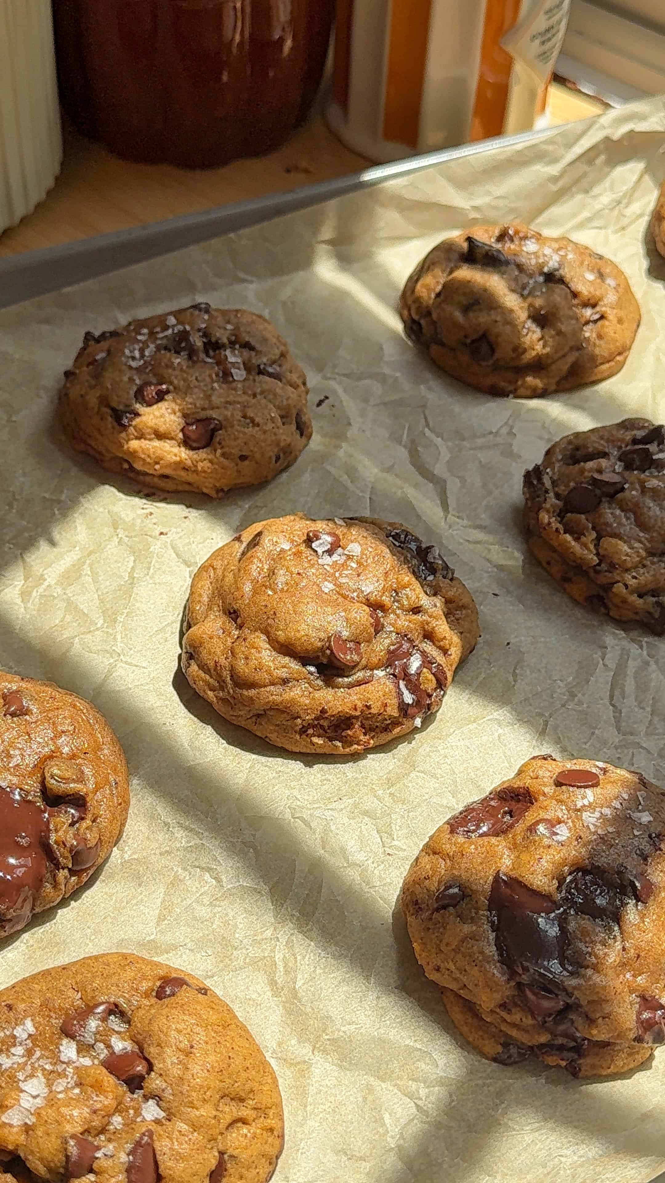 Brown Butter Pumpkin Chocolate Chip Cookies (Chewy!)
