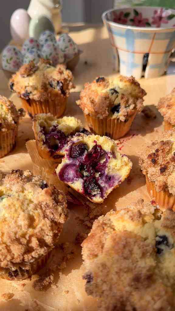 The Best Bakery Style Blueberry Muffins