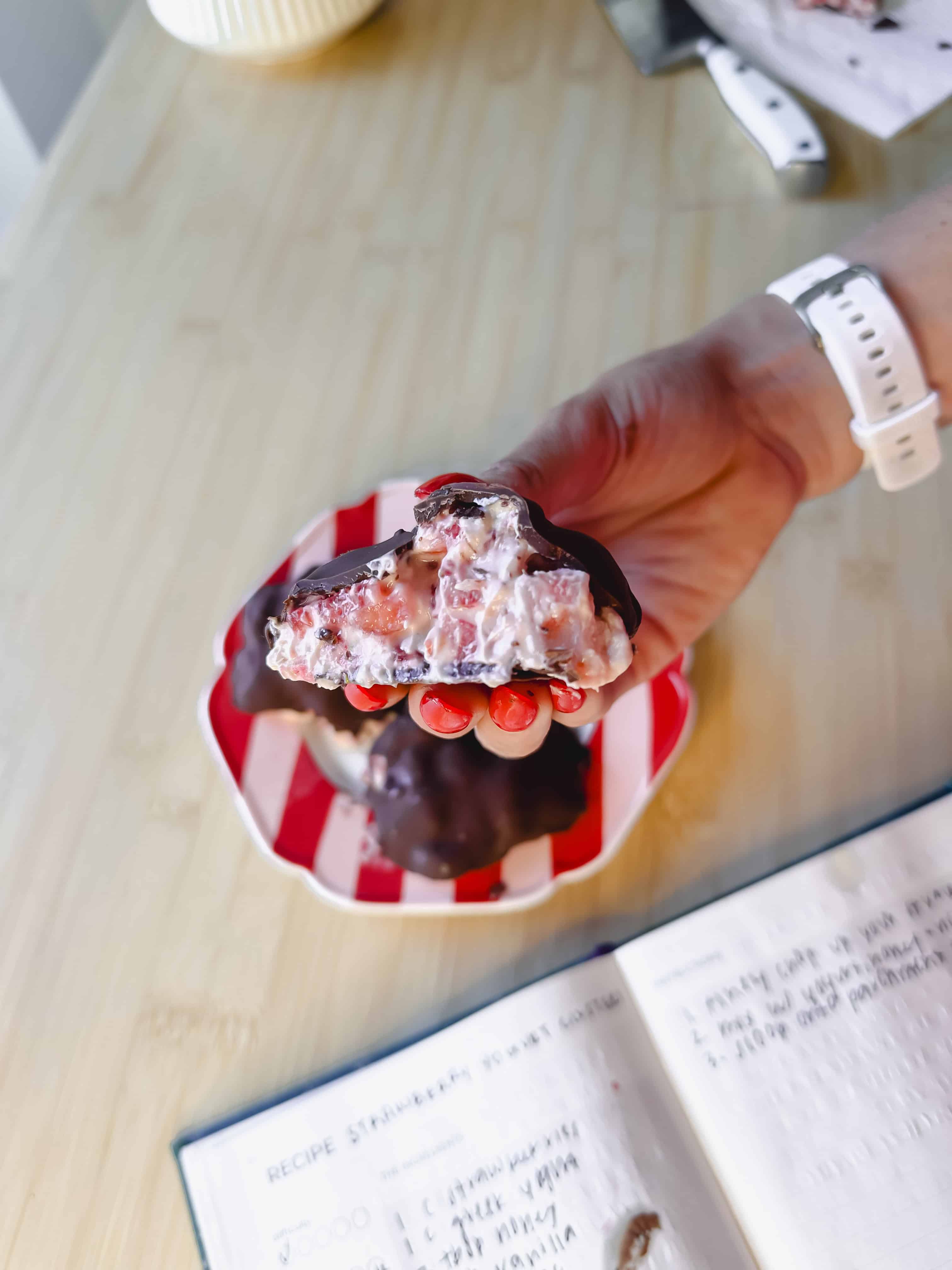 Chocolate Covered Strawberry Yogurt Clusters Recipe
