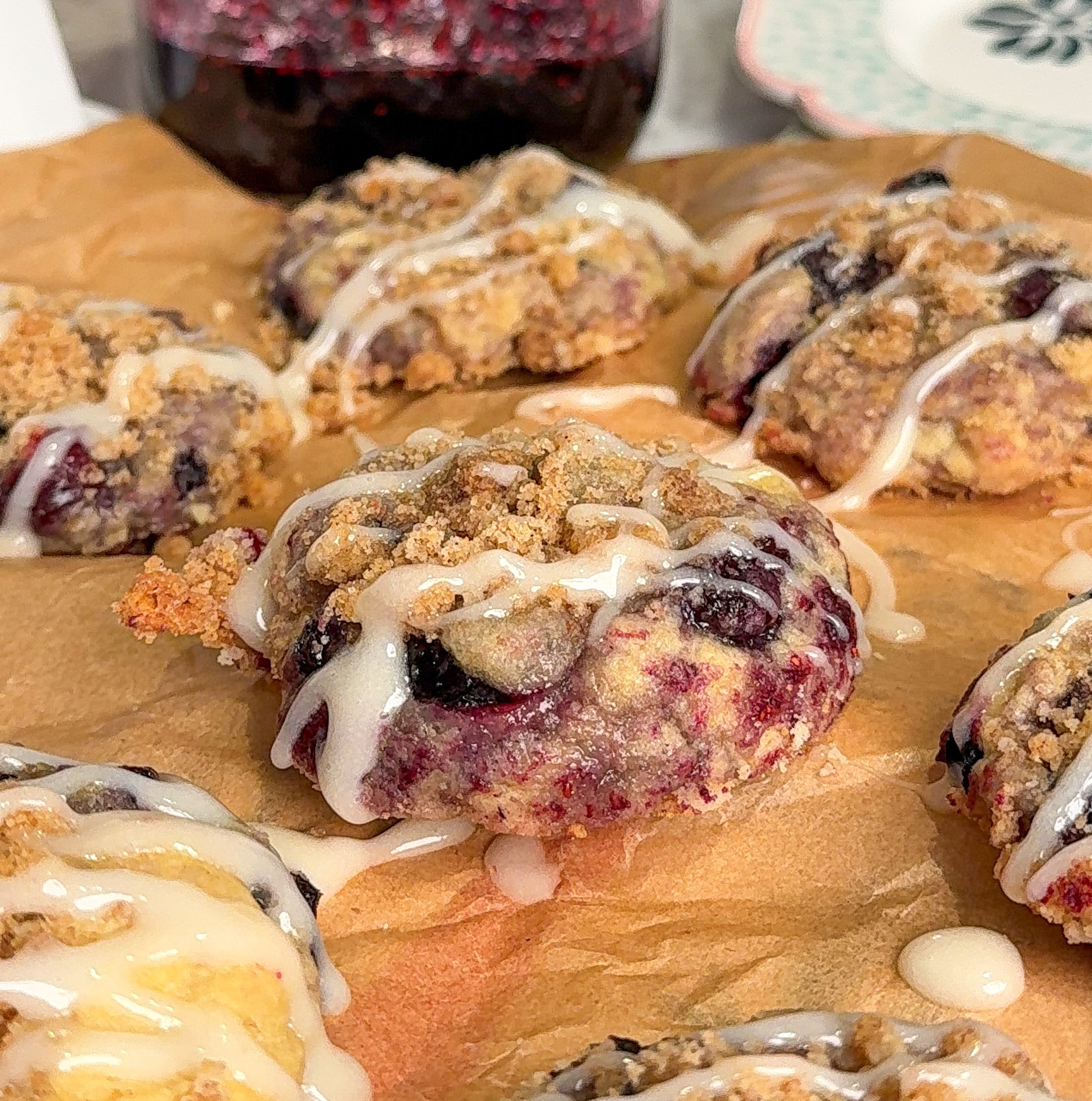 The Best Ever Blueberry Crumble Muffin Cookies Recipe (with VIDEO)
