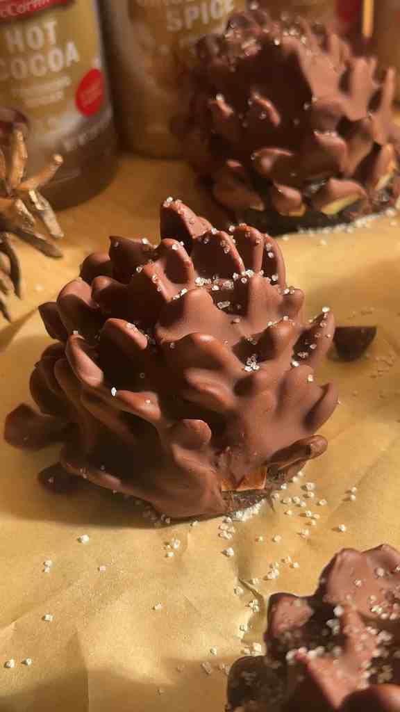 a close up of my pinecone truffles