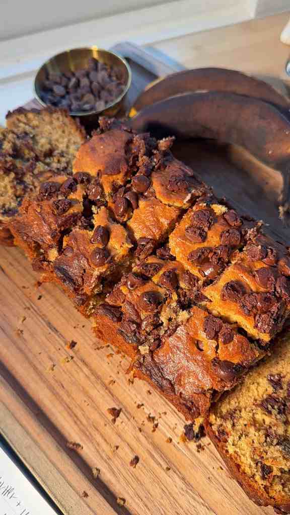 Brown Butter Peanut Butter Chocolate Chip Banana Bread