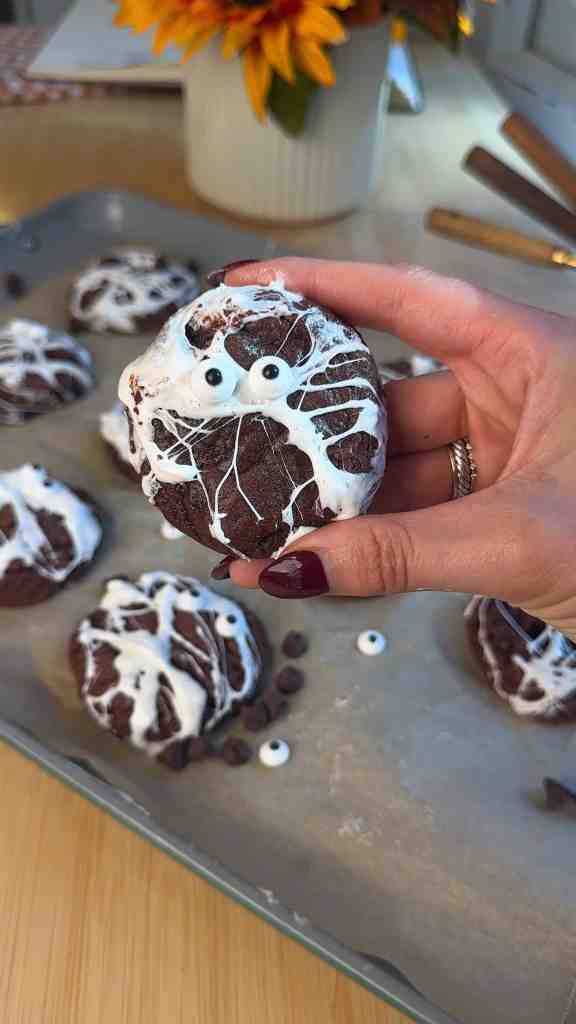 Brown Butter Fudgy Brownie Mummy Cookies