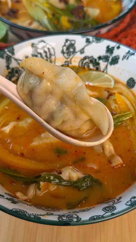 Red Thai Curry Dumpling Soup (Easy 20-Minute One-Pot Recipe)