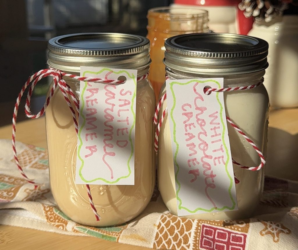 Homemade Salted Caramel Coffee Creamer with Real Milk and Cream