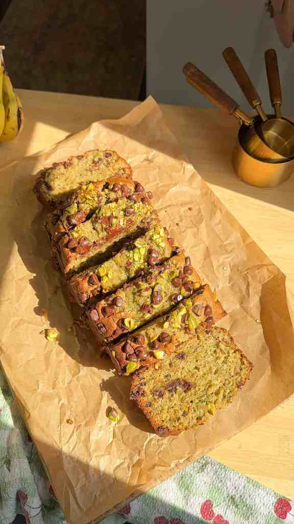 Brown Butter Pistachio Chocolate Chip Banana Bread - Munchies By Mallory