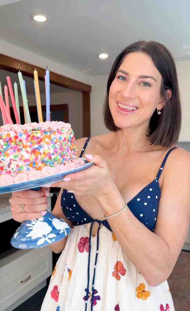 Funfetti Birthday Cake with Raspberry Filling