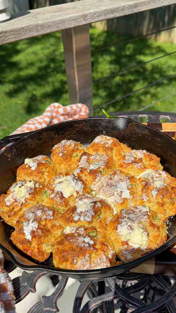 Easy Honey Jalapeno Cheddar Drop Biscuits