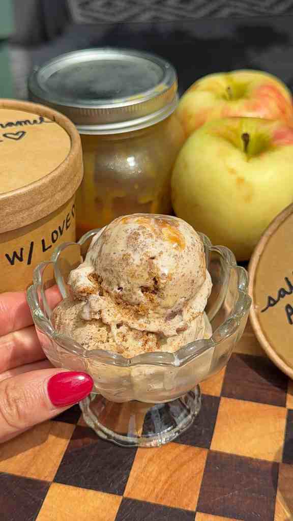 Salted Caramel Apple Pie Ice Cream (Easy Homemade Recipe)