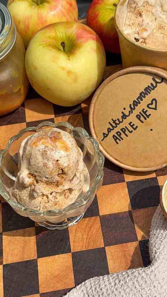 Salted Caramel Apple Pie Ice Cream (Easy Homemade Recipe)