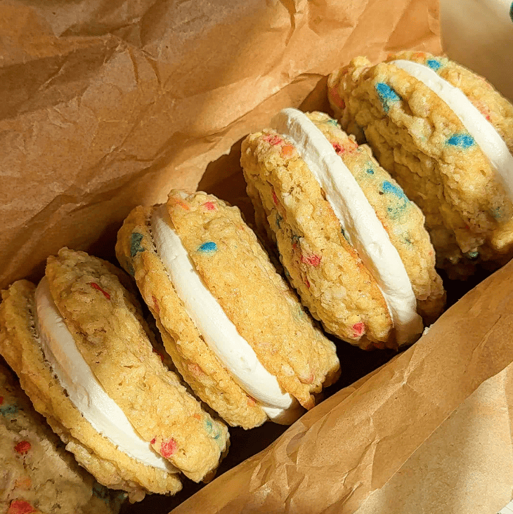 Birthday Cake Oatmeal Cream Pies