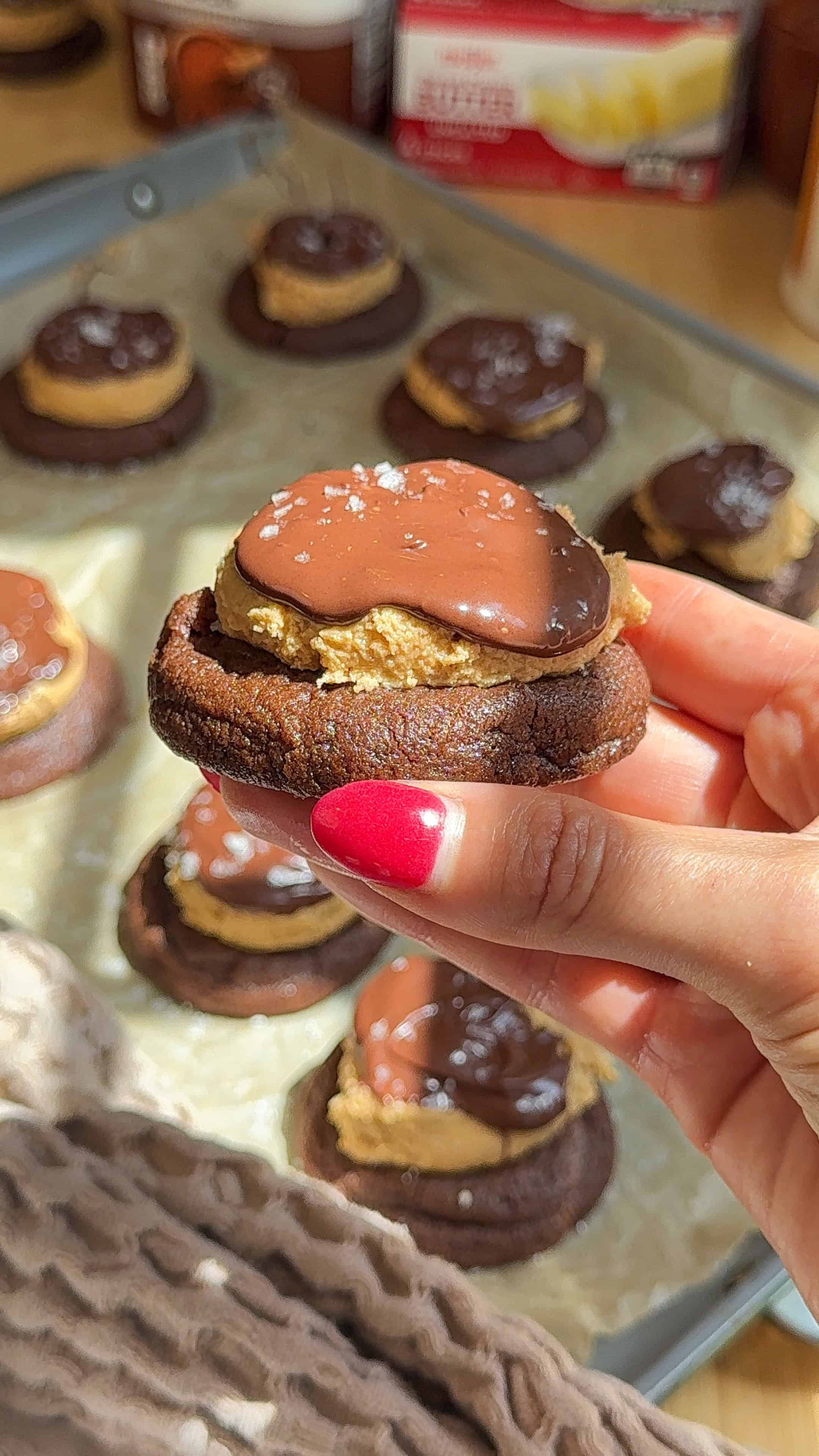Fudgy Buckeye Cookies