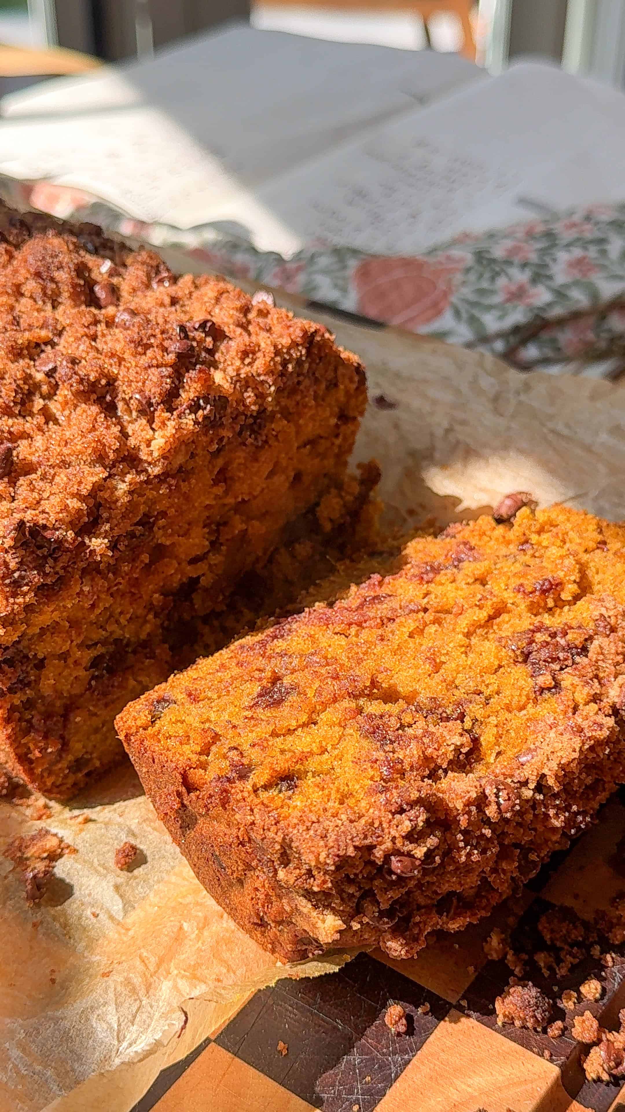 Brown Butter Pumpkin Chocolate Chip Crumble Bread: Easy Fall Recipe