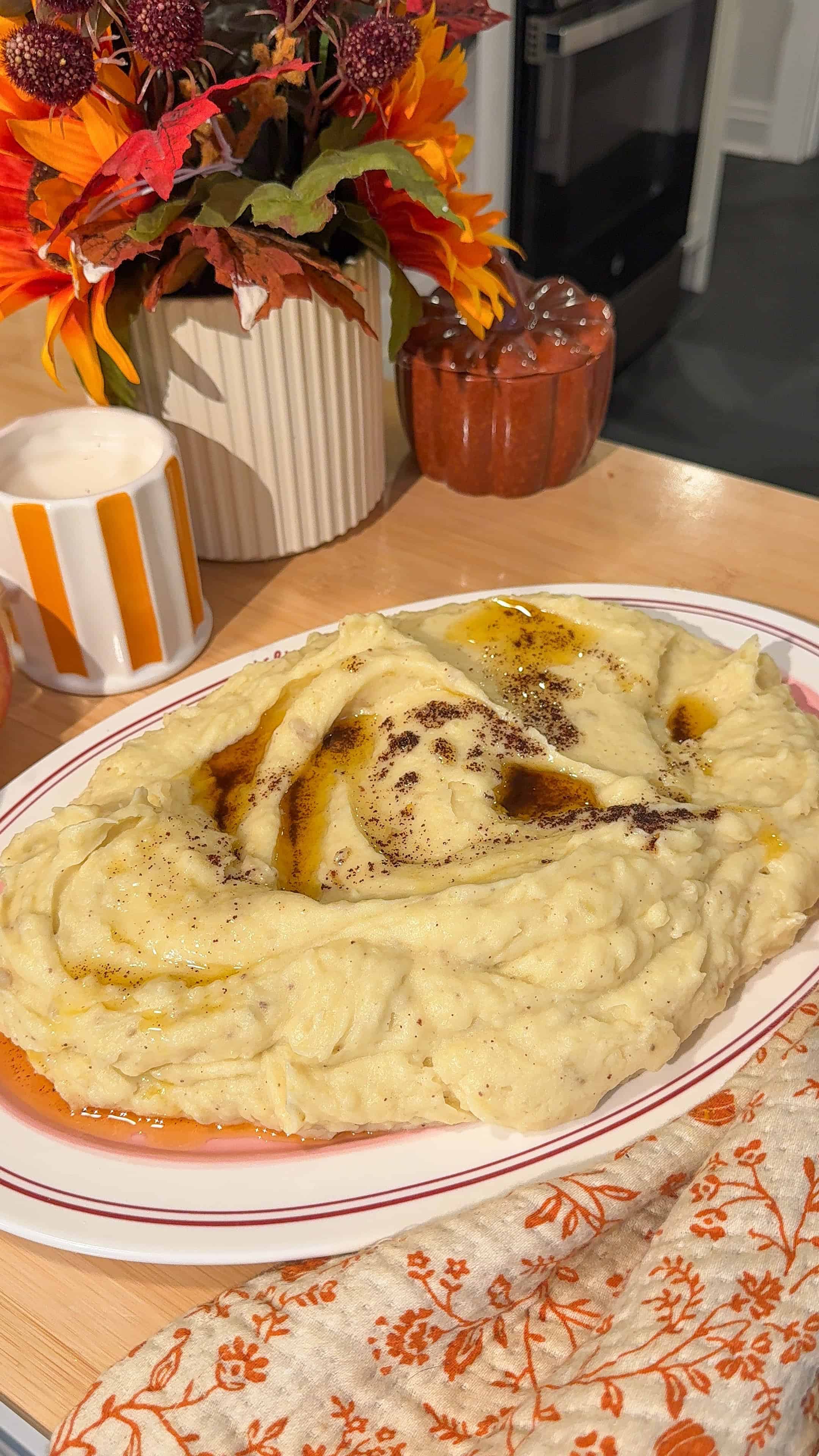 Brown Butter Sage Mashed Potatoes with Roasted Garlic
