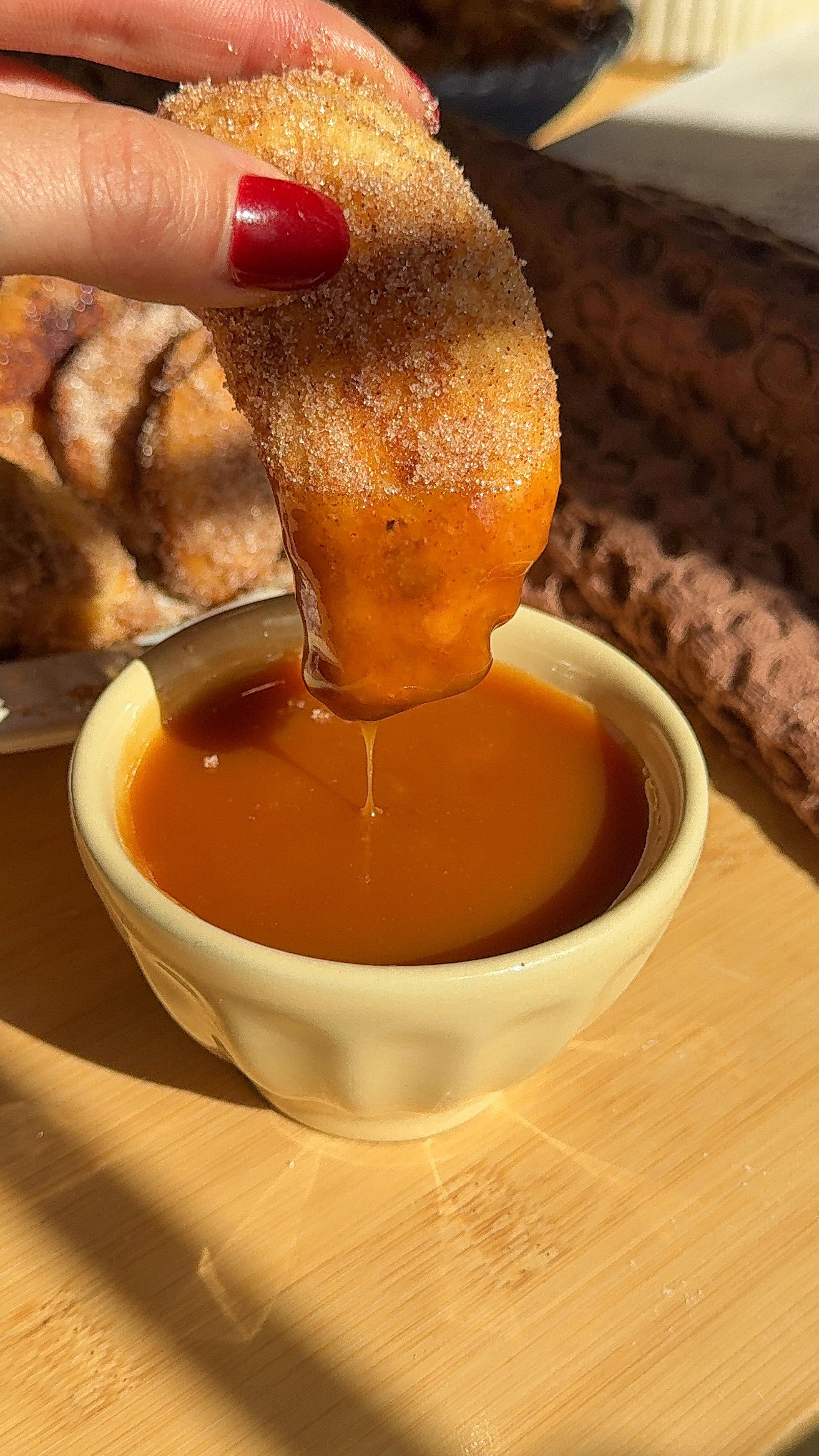 Fried Apple Hand Pies with Cinnamon Sugar and Salted Caramel