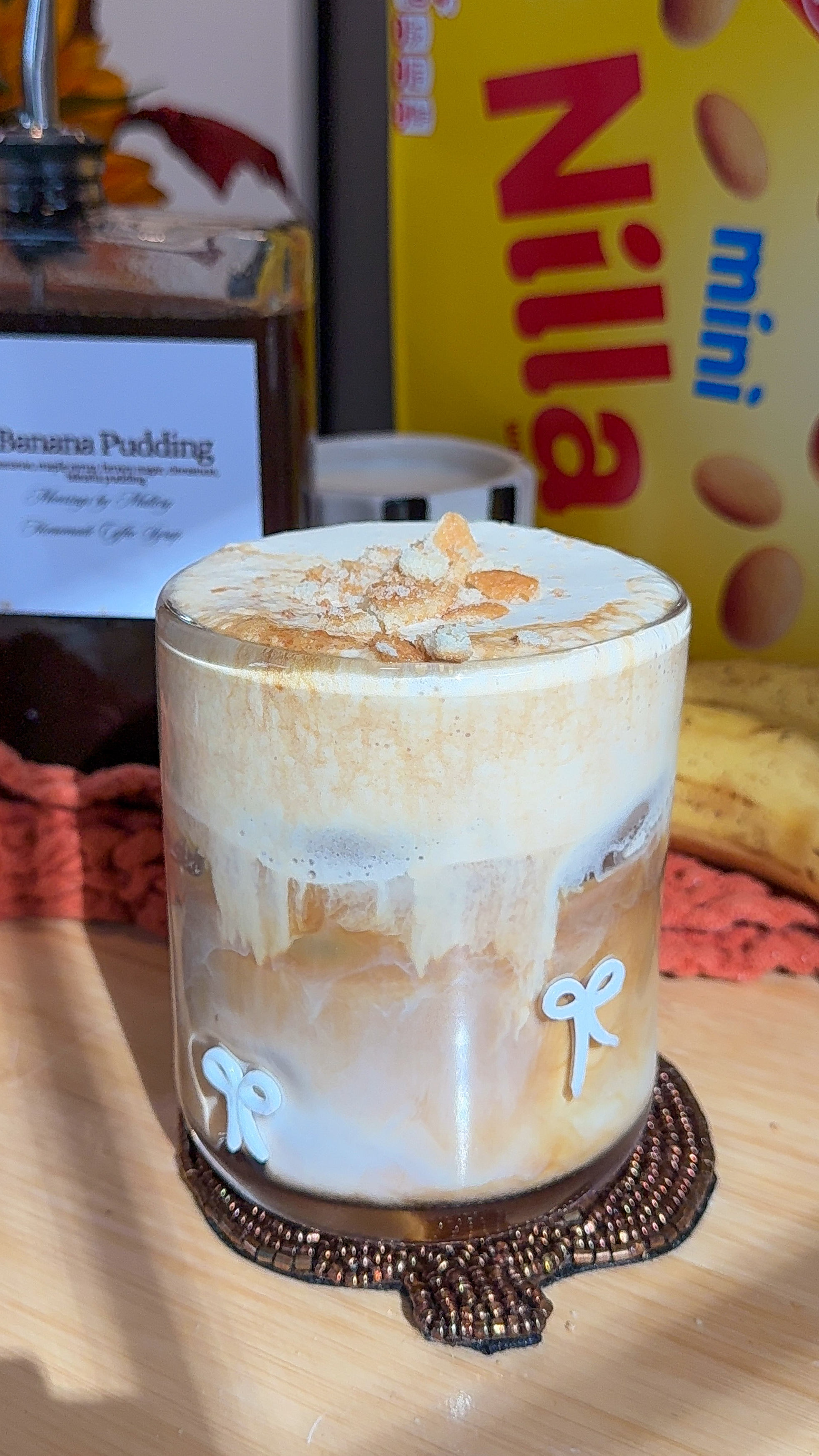 Banana Pudding Iced Latte with Banana Cold Foam